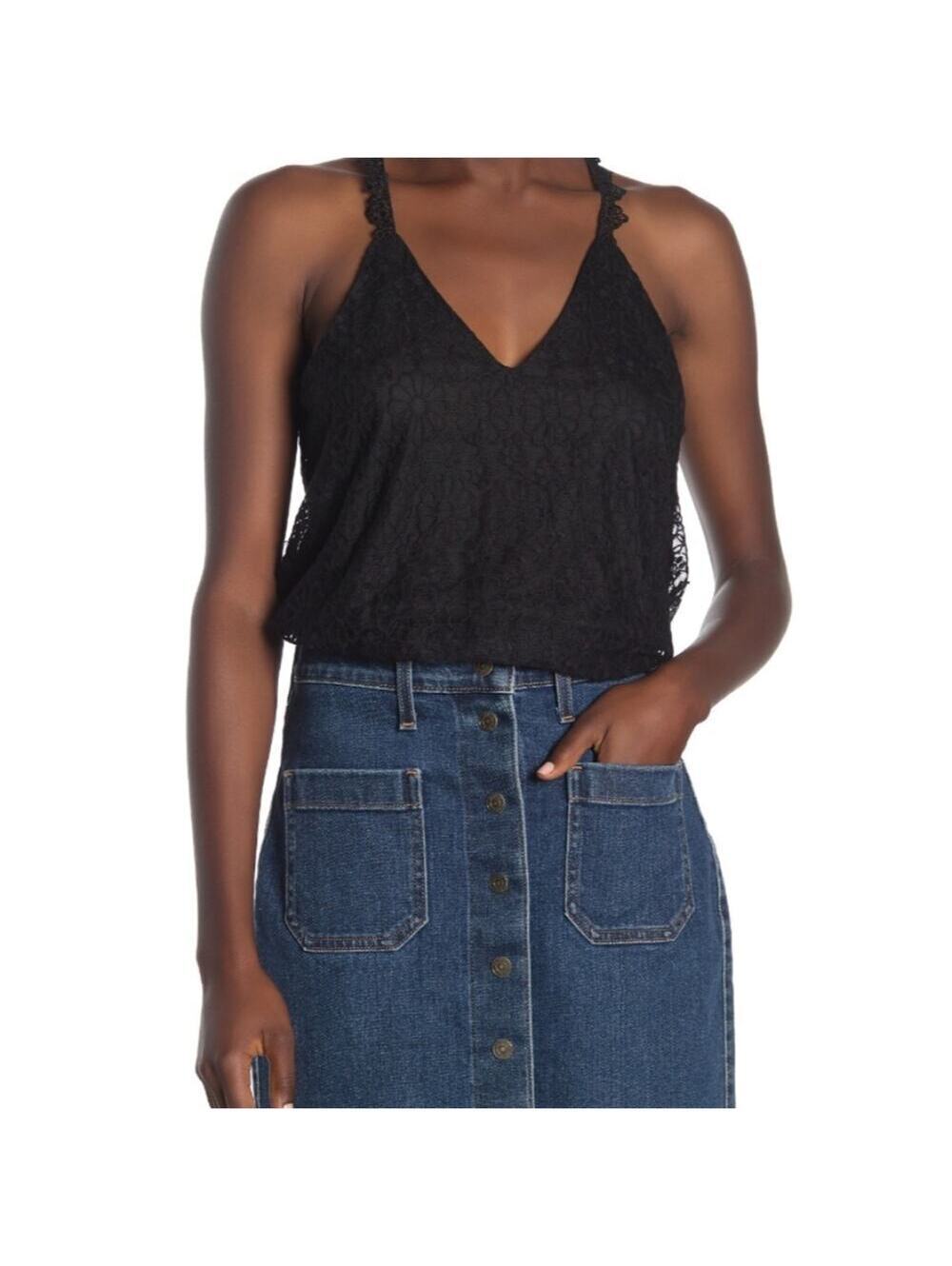 Simply Irresistible Large V-Neck Lace Sleeveless Top